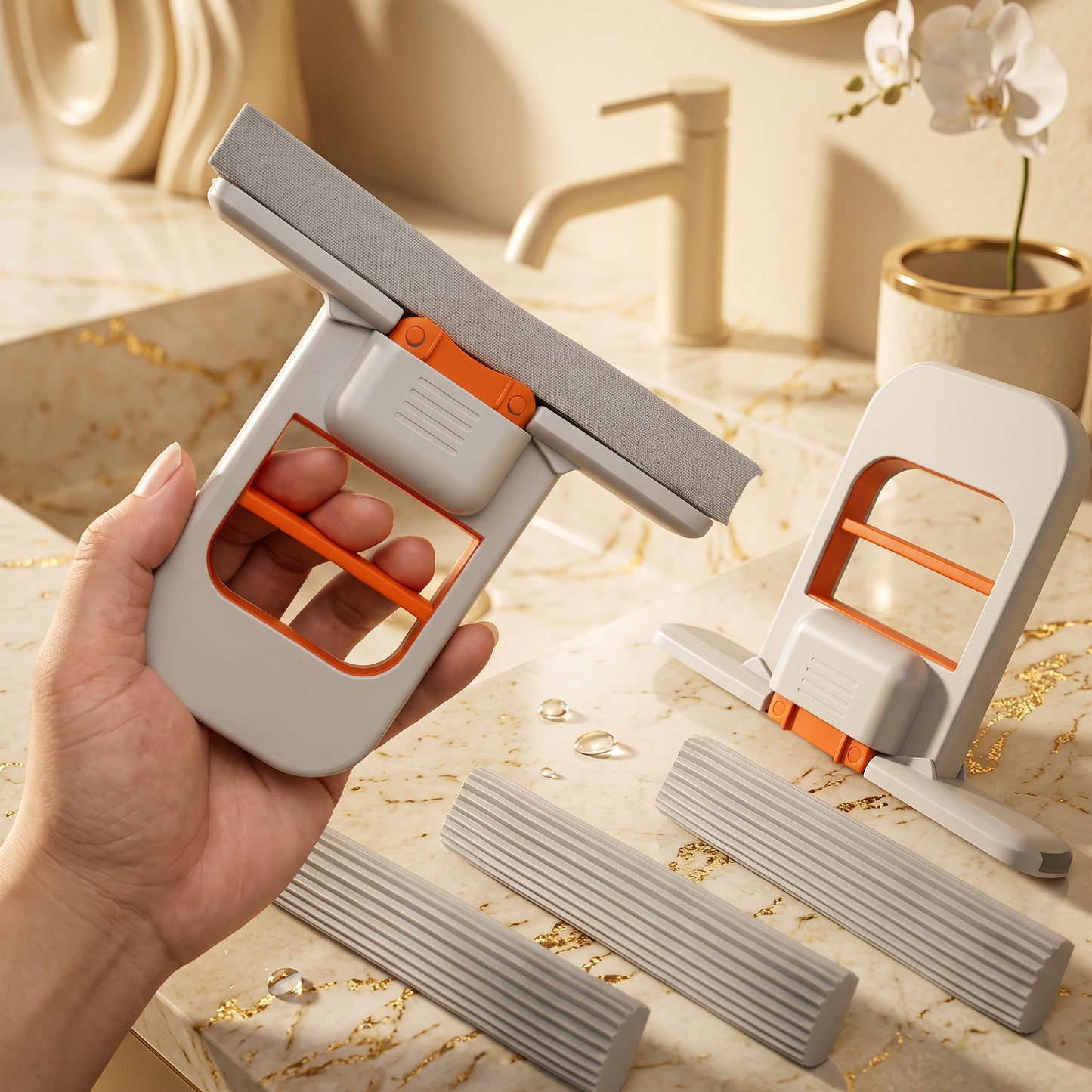 AquaFold Self-Wring Mini Mop