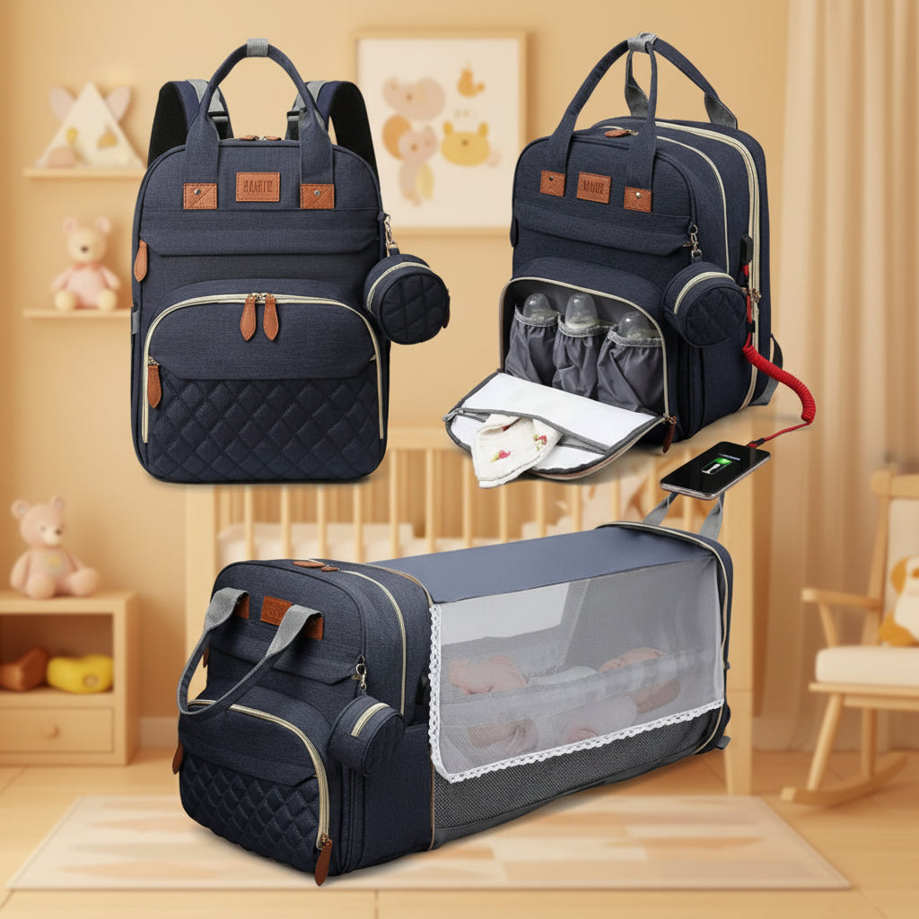 Smart 3-in-1 Diaper Bag & Travel Bed