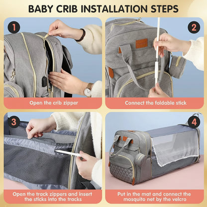 Smart 3-in-1 Diaper Bag & Travel Bed