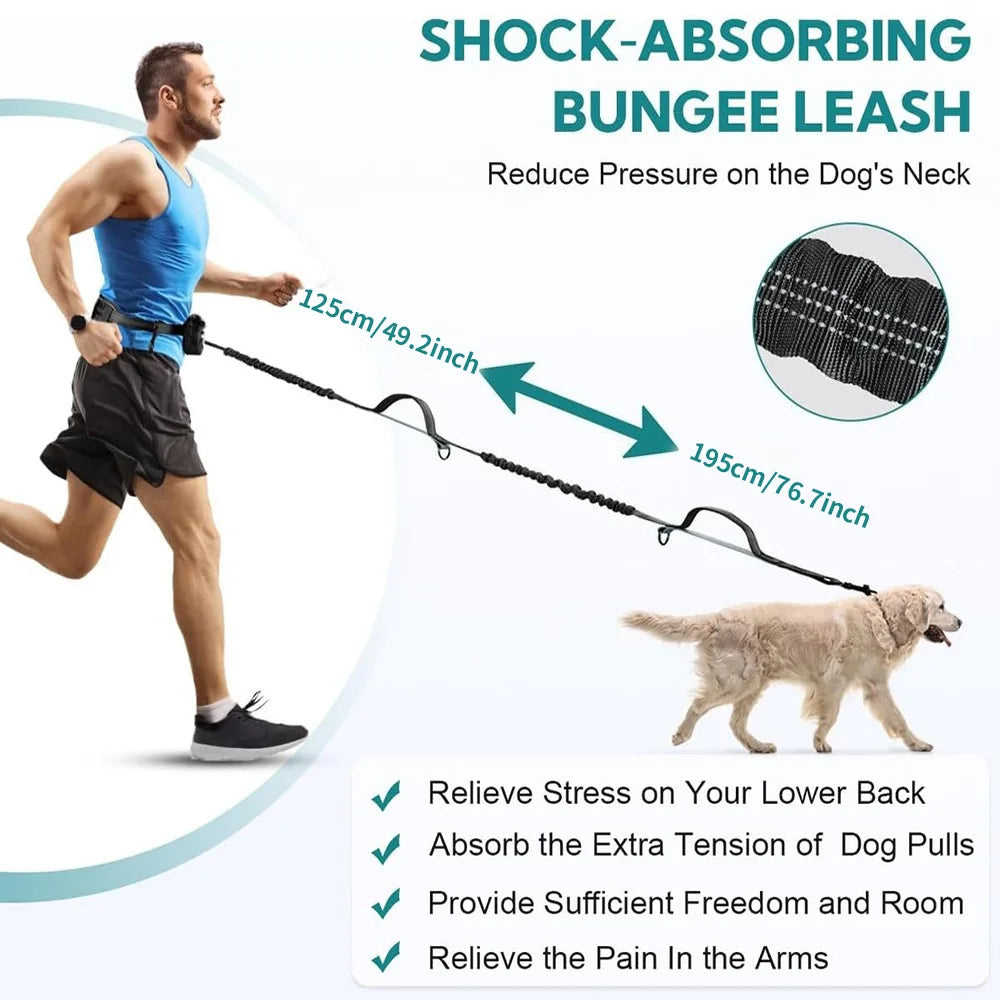 StrideSync Hands-Free Dual Dogs Leash