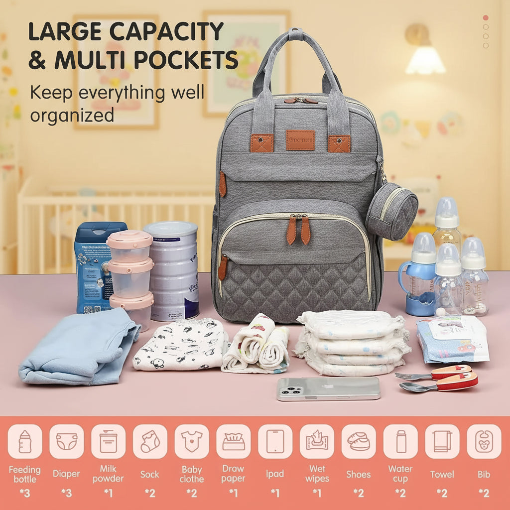 Smart 3-in-1 Diaper Bag & Travel Bed