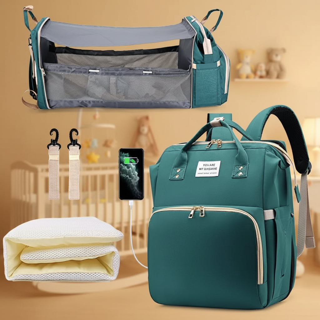 Smart 3-in-1 Diaper Bag & Travel Bed